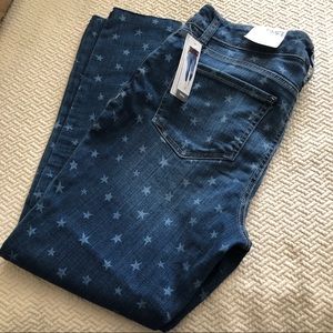 Time and Tru Star Print Skinny Jeans Size 10